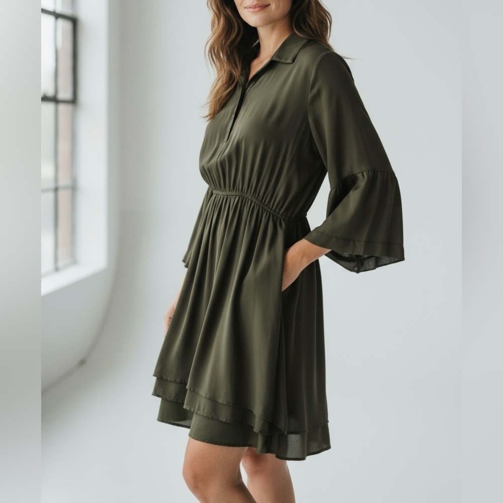 Andree by Unit Olive Green Dress Size 2X